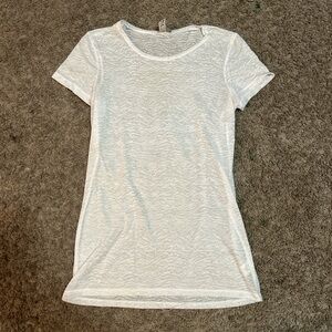 BKE White Textured Short Sleeve Tee